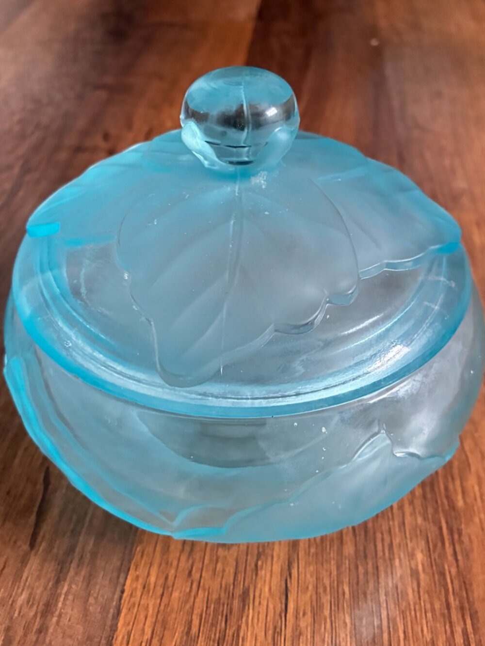 Viking Epic Leaf Spring Blue Candy Dish
